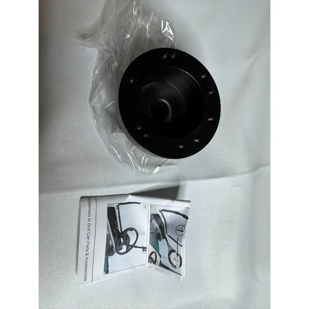 10L0L Black Golf Cart Steering Wheel Adapter for EZGO RXV TXT Valor Marathon